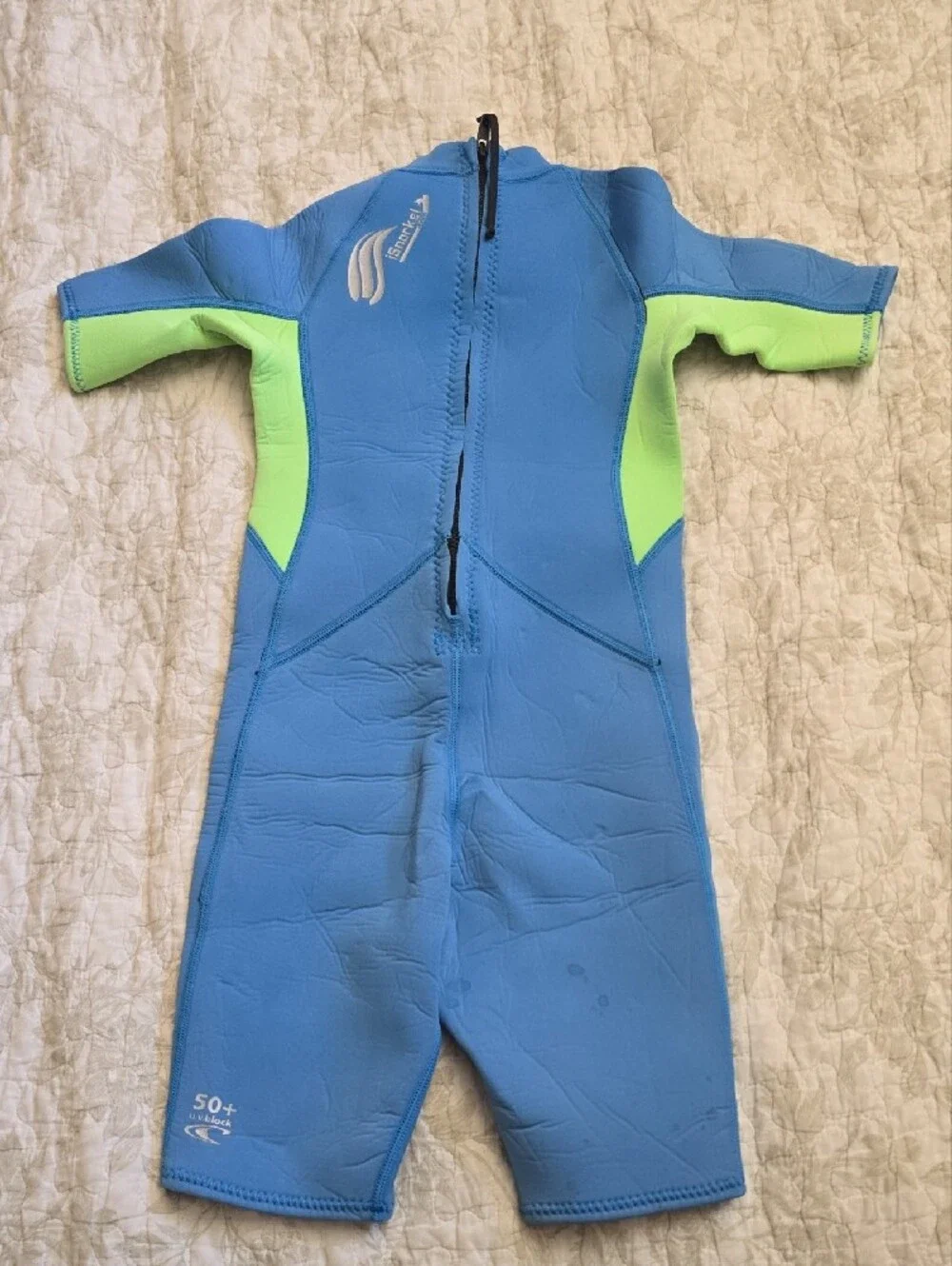 O'Neill Bright Blue & Lime Shorty Neoprene Wetsuit